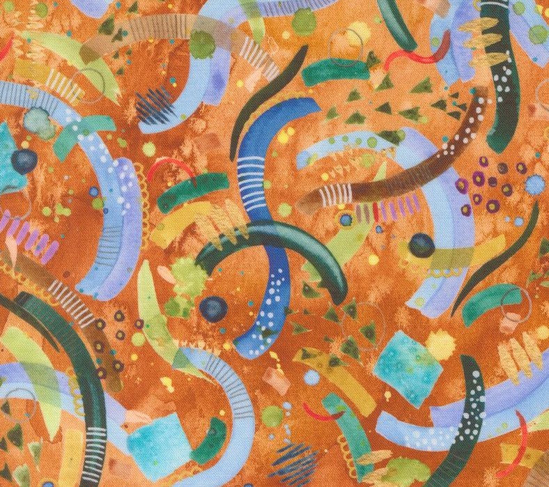 Wanderlust Ramble On Red Ochre by Create Joy Project for Moda Fabrics