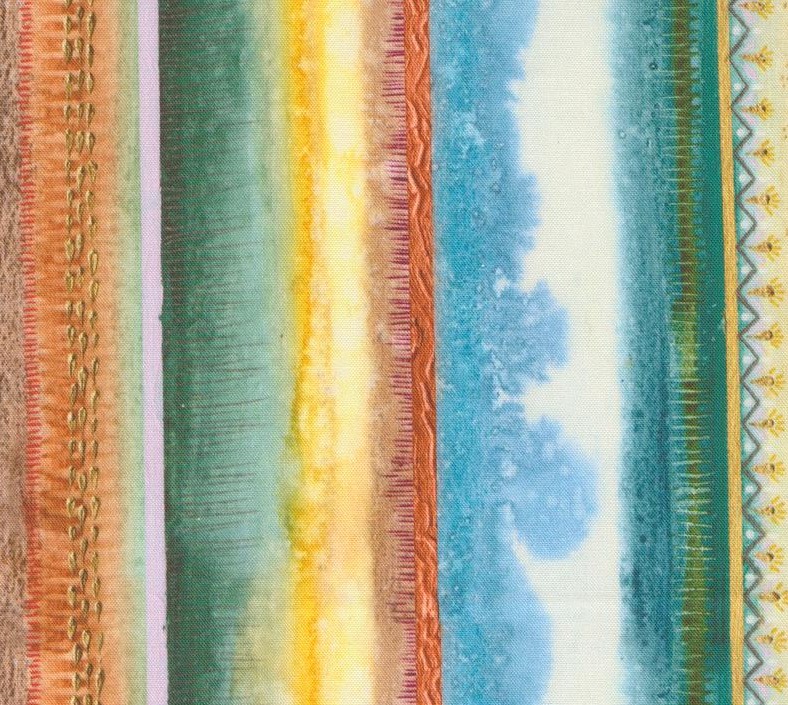 Wanderlust Down the Lines Stripes Horizon by Create Joy Project for Moda Fabrics