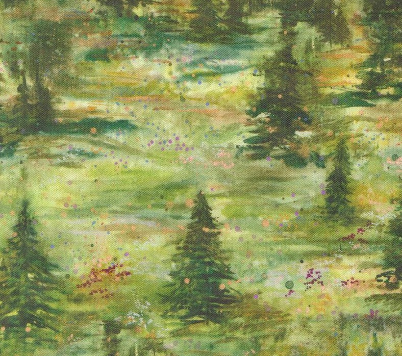 Wanderlust Backwoods Landscape Forest by Create Joy Project for Moda Fabrics