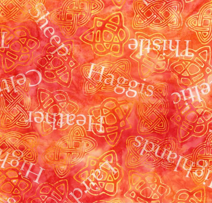 Expressions Batiks A Touch of Celtic Celtic Knots Soft Coral by Patience Griffin for Riley Blake Designs