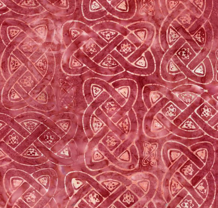 Expressions Batiks A Touch of Celtic Celtic Braids Rose by Patience Griffin for Riley Blake Designs