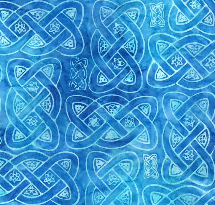 Expressions Batiks A Touch of Celtic Celtic Braids Blueprint Matte by Patience Griffin for Riley Blake Designs