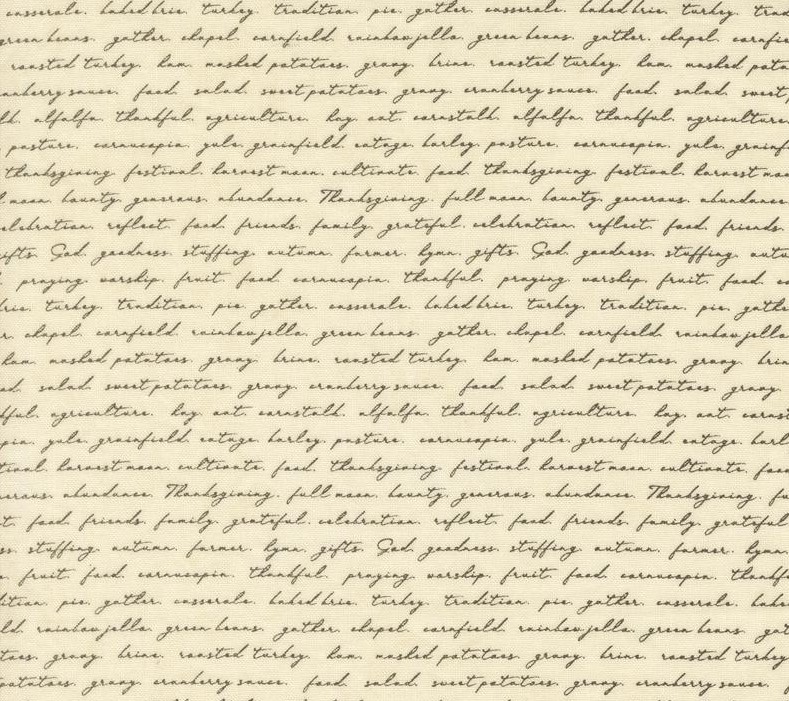 Acorn Hollow Campfire Text Ecru by BasicGrey for Moda Fabrics