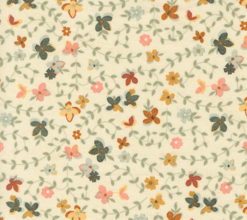 Acorn Hollow Gather Florals Ecru by BasicGrey for Moda Fabrics