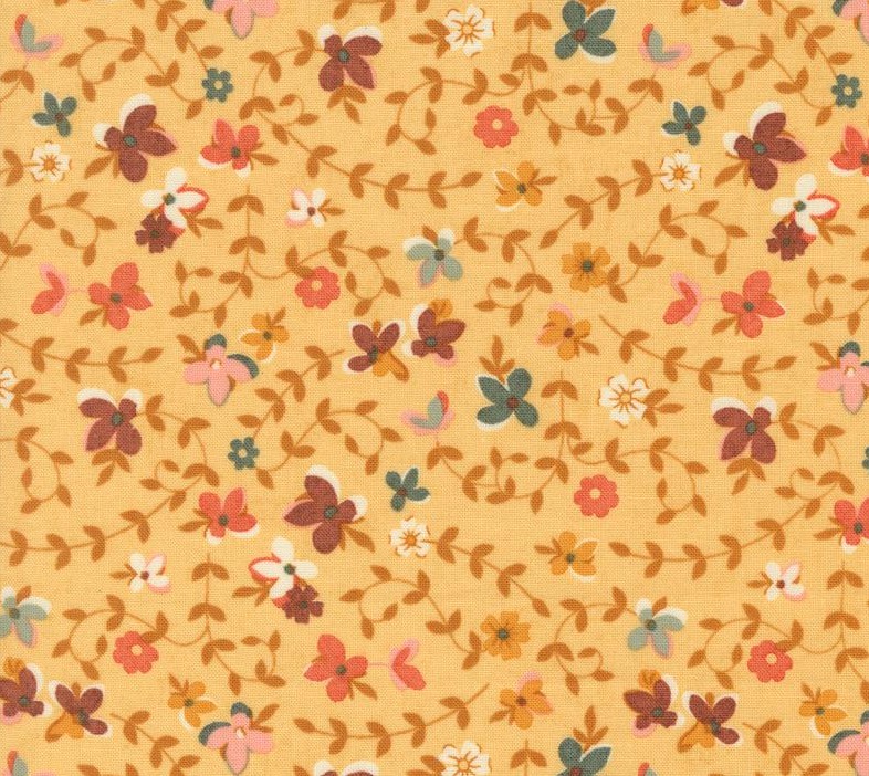 Acorn Hollow Gather Florals Maize by BasicGrey for Moda Fabrics