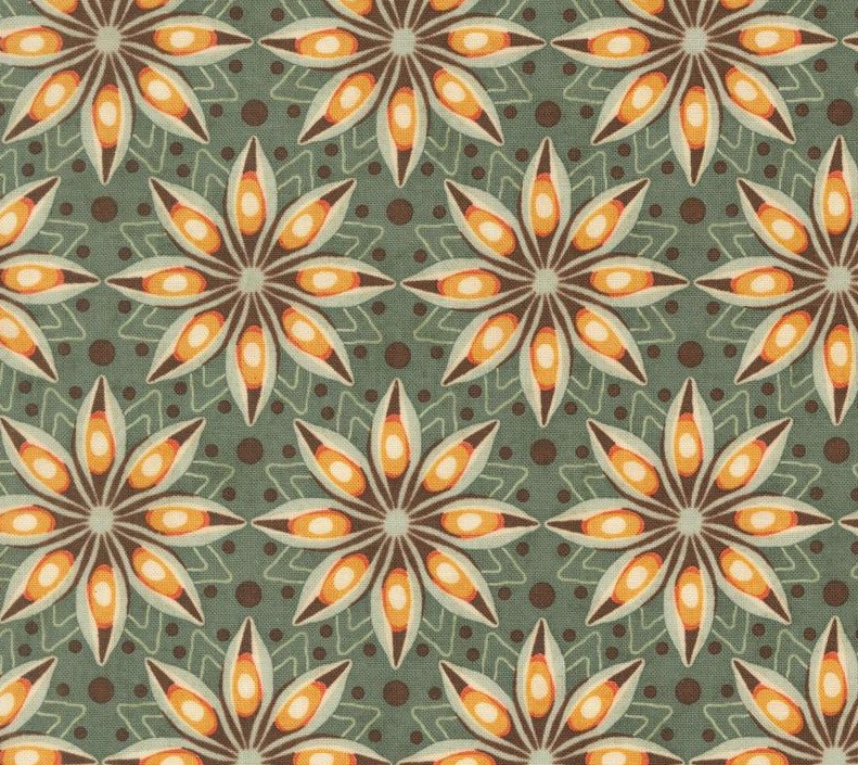 Acorn Hollow Spiced Florals Eucalyptus by BasicGrey for Moda Fabrics