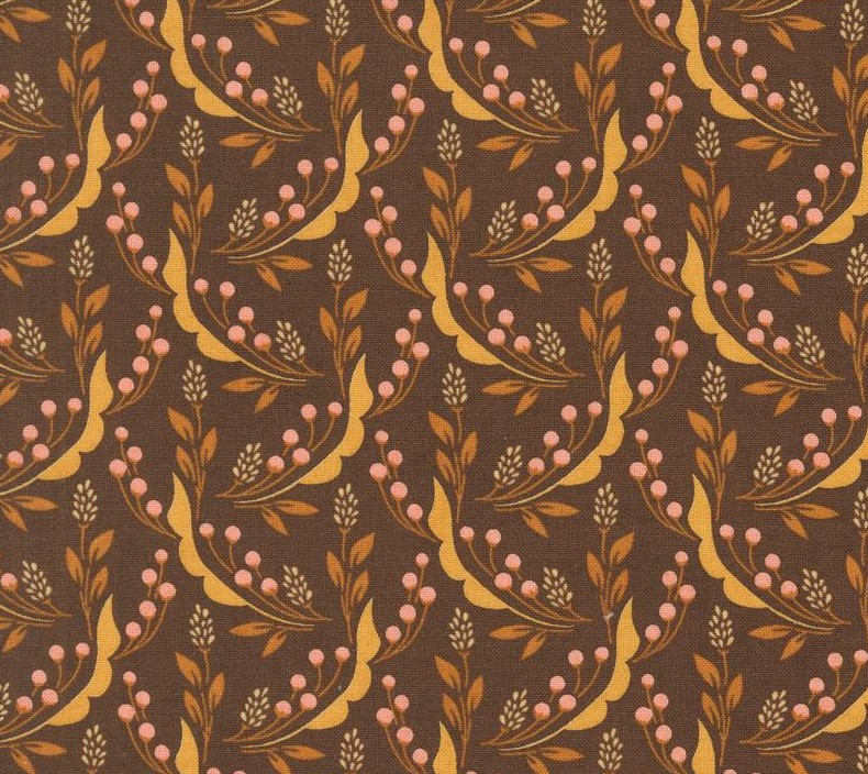 Acorn Hollow Harvest Florals Nutmeg by BasicGrey for Moda Fabrics