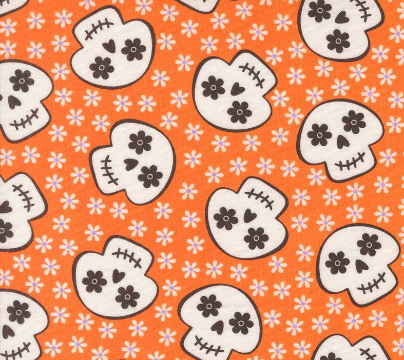 Fab Boo Lous Cherry Skull Pumpkin by Me and My Sister Designs for Moda Fabrics