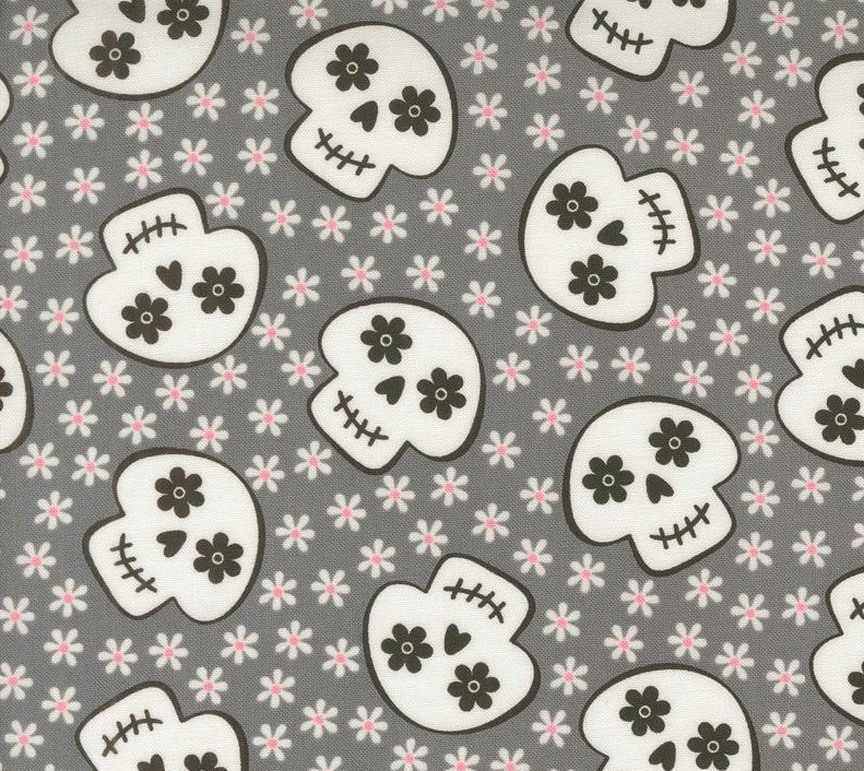 Fab Boo Lous Cherry Skull Shadow by Me and My Sister Designs for Moda Fabrics