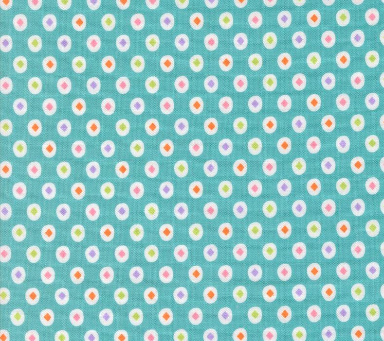 Fab Boo Lous Diamond Dot Teal by Me and My Sister Designs for Moda Fabrics