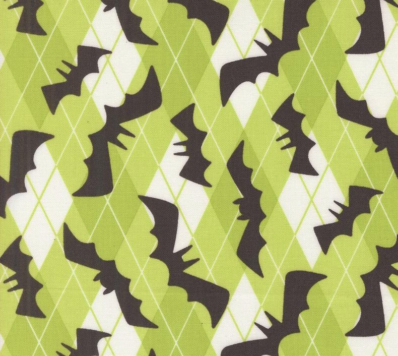 Fab Boo Lous Going Batty Green Slime by Me and My Sister Designs for Moda Fabrics