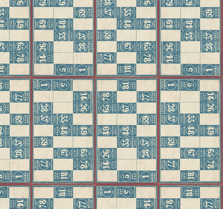 Palette Blue Numbers Blue by Tim Holtz for FreeSpirit Fabrics