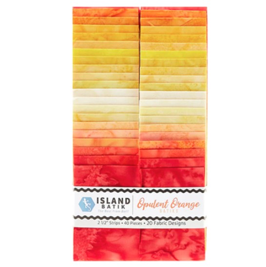 Opulent Orange Batiks Strip Pack from Island Batik