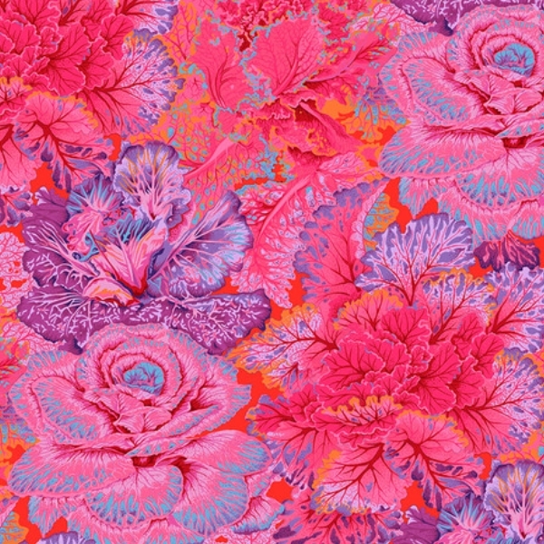 Kaffe Fassett Collective Stash Curly Kale Red by Philip Jacobs for Kaffe Fassett