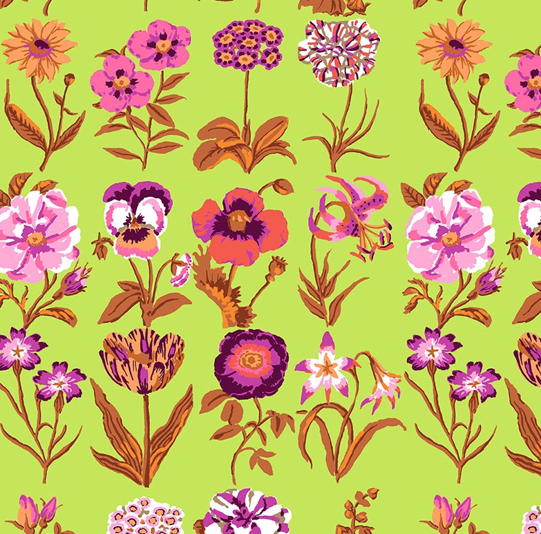 Kaffe Fassett Collective Flower Studies Lime by Kaffe Fassett