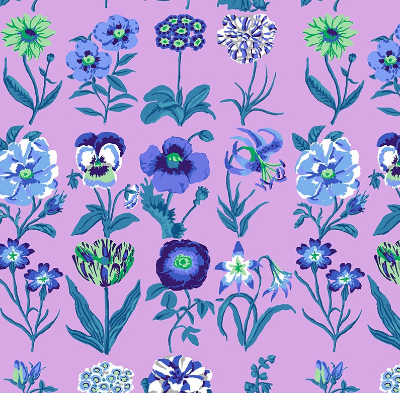 Kaffe Fassett Collective Flower Studies Lilac by Kaffe Fassett