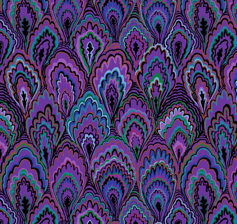 Kaffe Fassett Collective Marble Scallops Purple by Kaffe Fassett