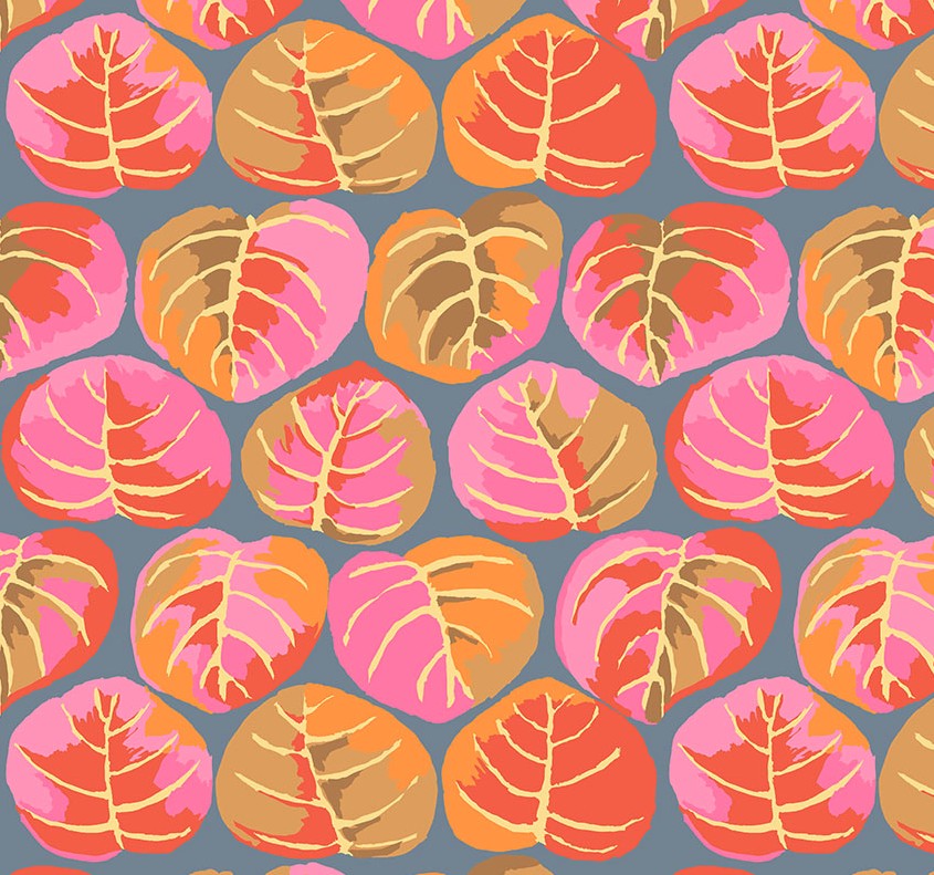 Kaffe Fassett Collective Palm Leaves Pink by Kaffe Fassett