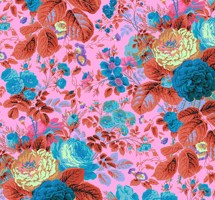 Kaffe Fassett Collective Gradi Floral Lavender by Philip Jacobs for Kaffe Fassett
