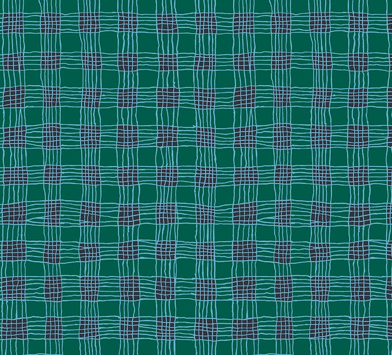 Kaffe Fassett Collective Gingham Aqua by Brandon Mably for Kaffe Fassett
