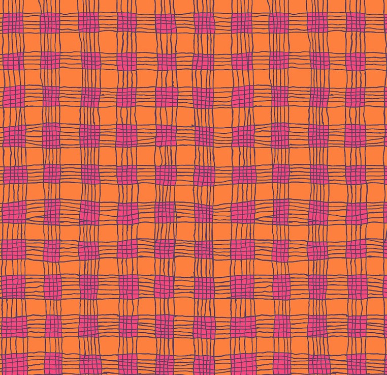 Kaffe Fassett Collective Gingham Coral by Brandon Mably for Kaffe Fassett