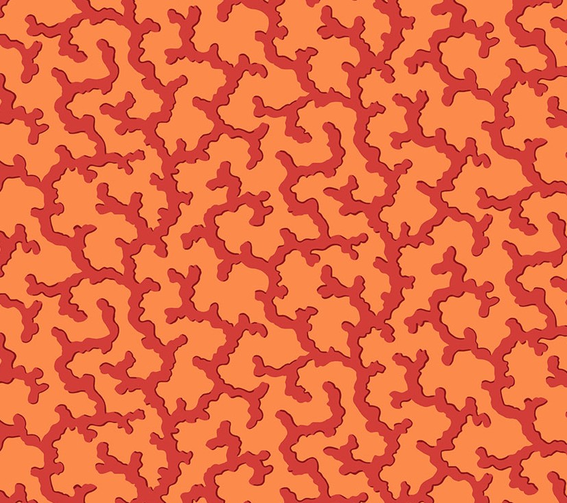Kaffe Fassett Collective Coral Red by Philip Jacobs for Kaffe Fassett