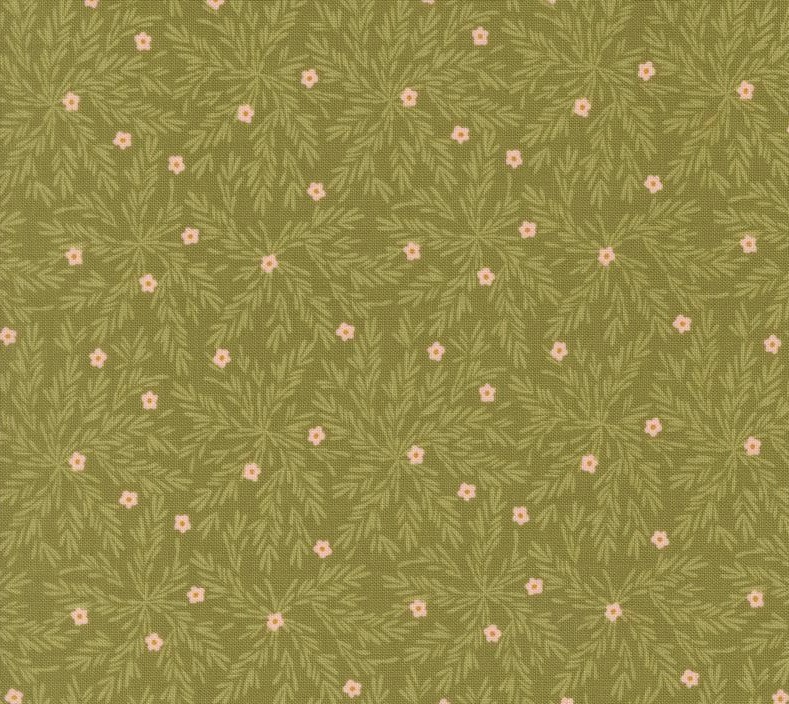 Frivolity Lichen and Moss Lichen by Sweetfire Road for Moda Fabrics