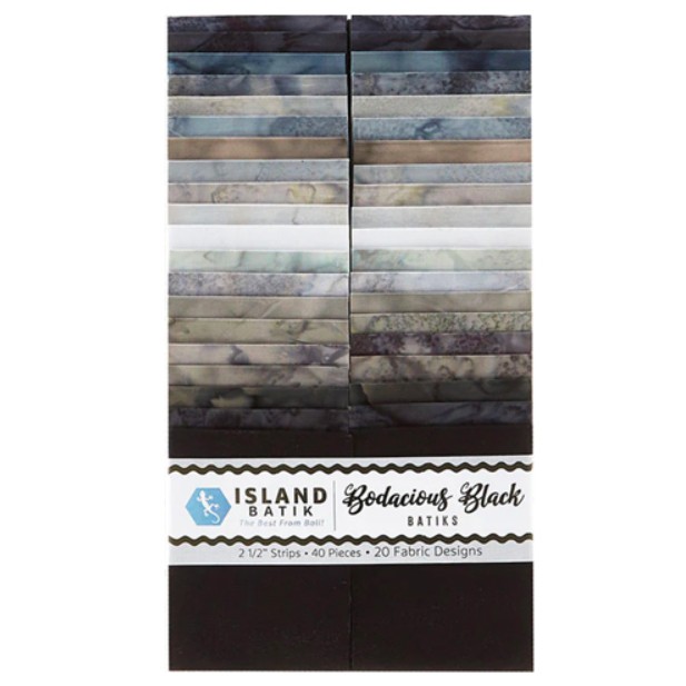 Bodacious Black Strip Pack from Island Batik