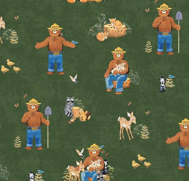 Friends of Smokey Bear Main Forest from Riley Blake Designs