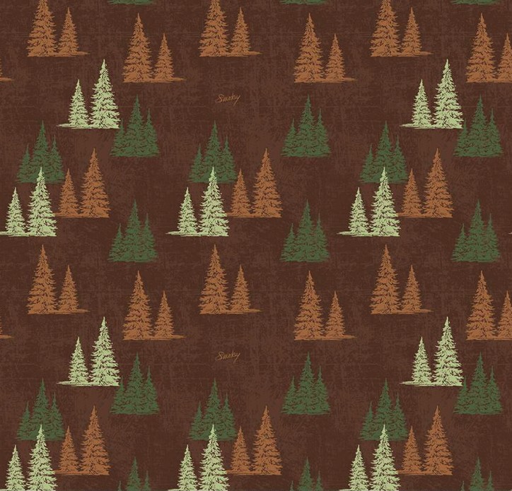 Friends of Smokey Bear Trees Bark from Riley Blake Designs