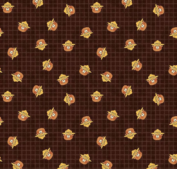 Friends of Smokey Bear Smokey Head Toss Bark from Riley Blake Designs