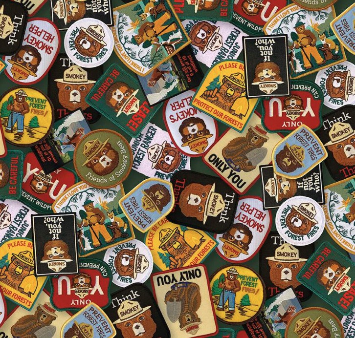 Friends of Smokey Bear Patches Multi from Riley Blake Designs