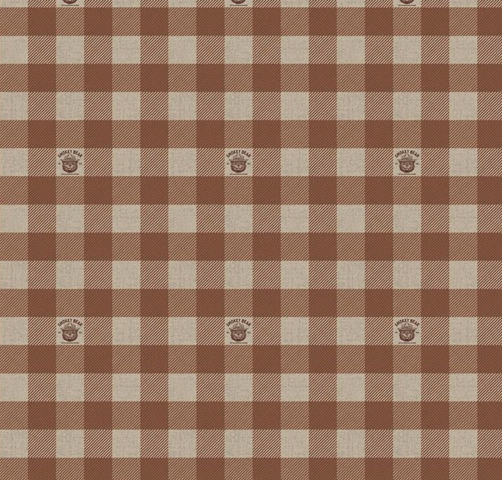 Friends of Smokey Bear Buffalo Check Brown from Riley Blake Designs