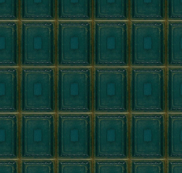 Palette Teal Tiles Teal by Tim Holtz for Freespirit Fabrics