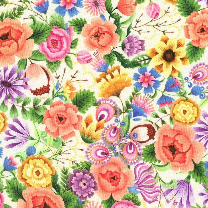 Flutter Flower Garden Spring by Pimlada Phuapradit for Robert Kaufman Fabrics