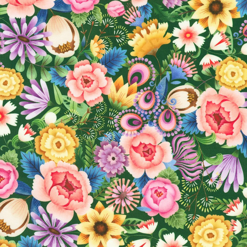 Flutter Flower Garden Garden by Pimlada Phuapradit for Robert Kaufman Fabrics