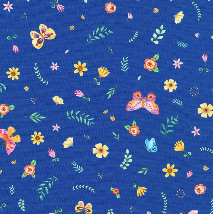 Flutter Tossed Flowers Bright by Pimlada Phuapradit for Robert Kaufman Fabrics