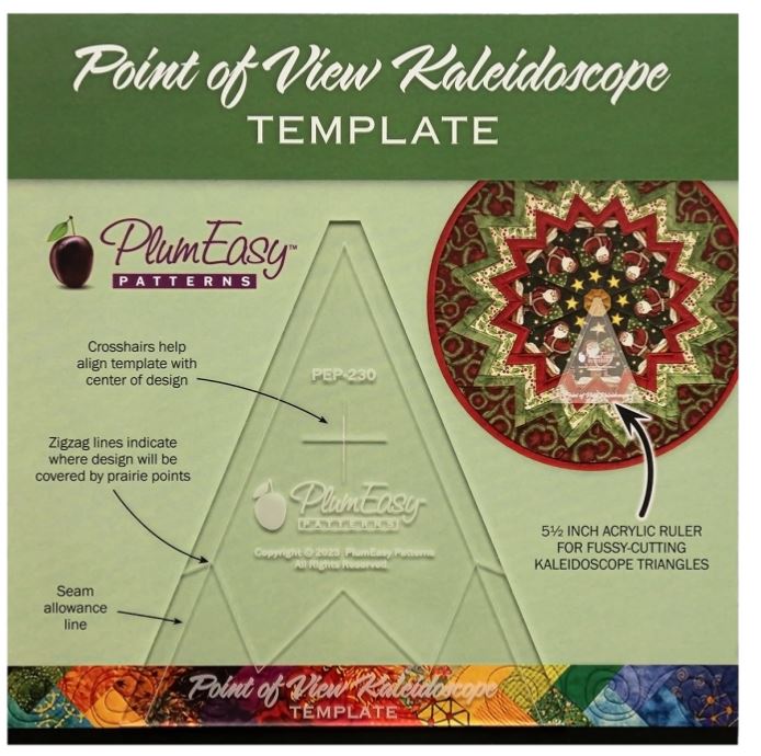 Point of View Kaleidoscope Folded Star Table Topper Pattern from Plum Easy Patterns