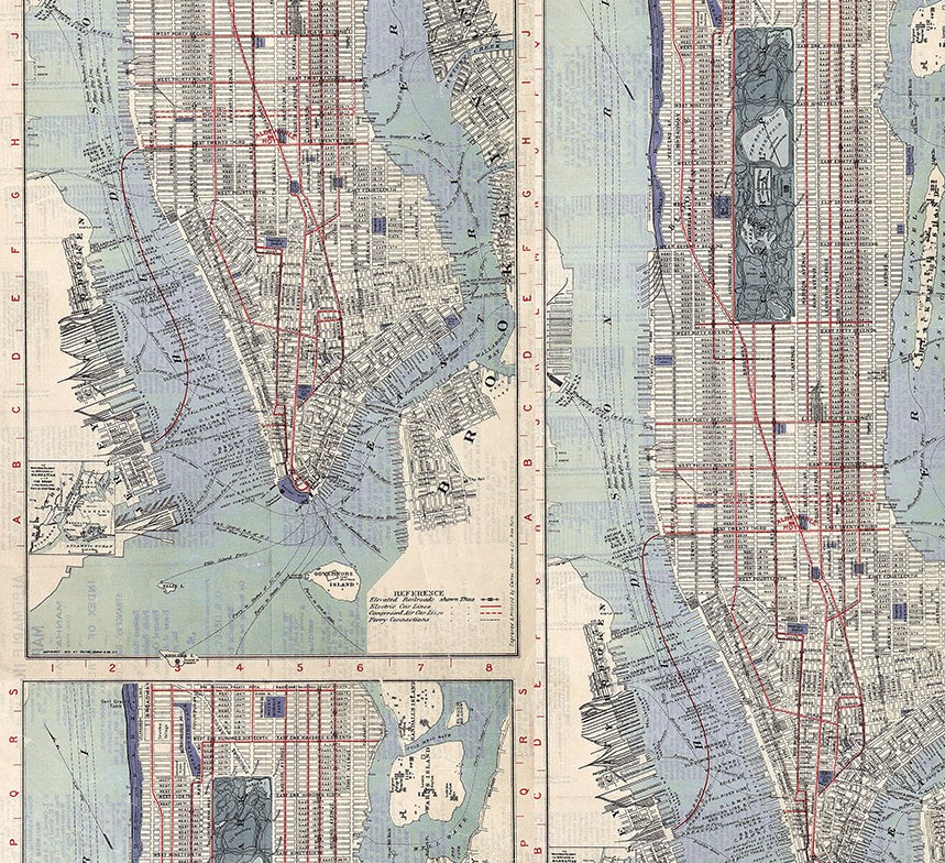 Palette Indigo Map Indigo by Tim Holtz for Free Spirit Fabrics