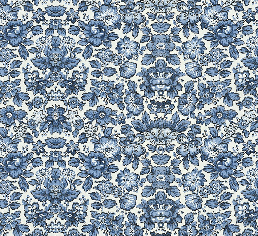 Palette Indigo Wallpaper Indigo by Tim Holtz for Free Spirit Fabrics