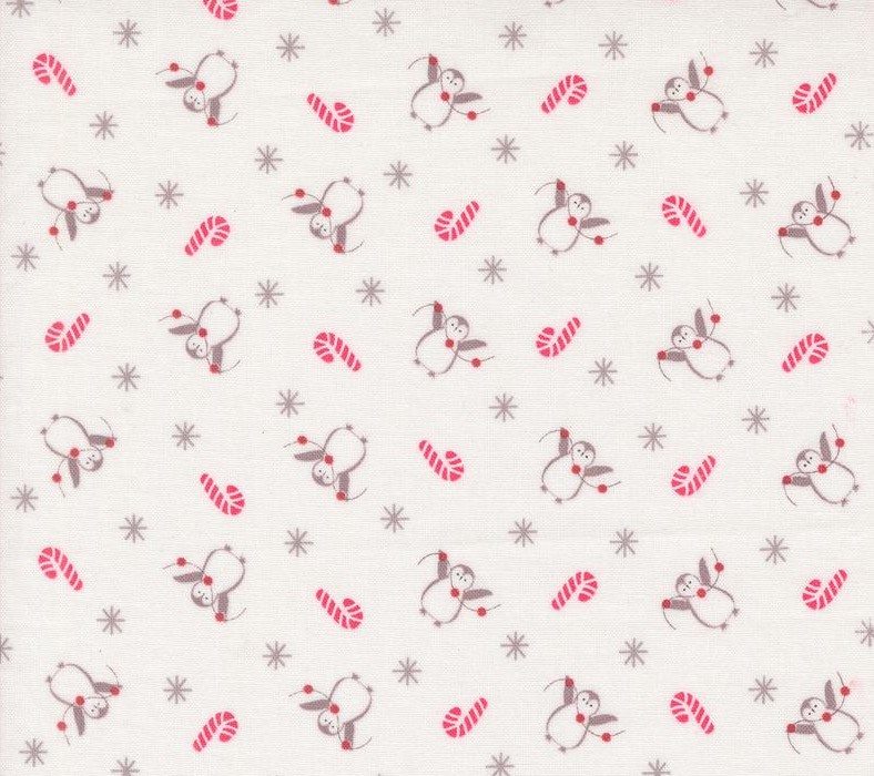 A Very Sweet Christmas Penguin Party Snow by Bunny Hill Designs for Moda Fabrics