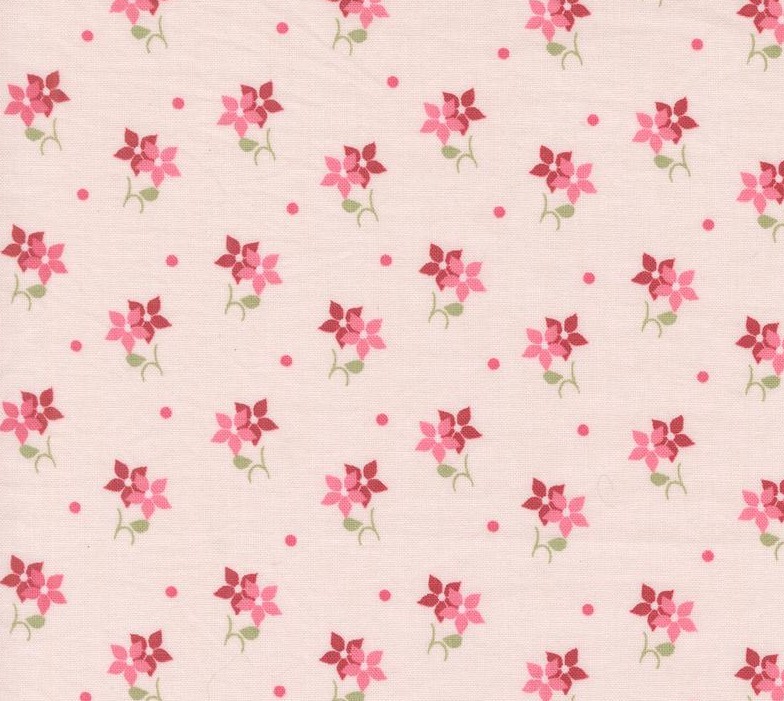A Very Sweet Christmas Poinsettias Blush by Bunny Hill Designs for Moda Fabrics