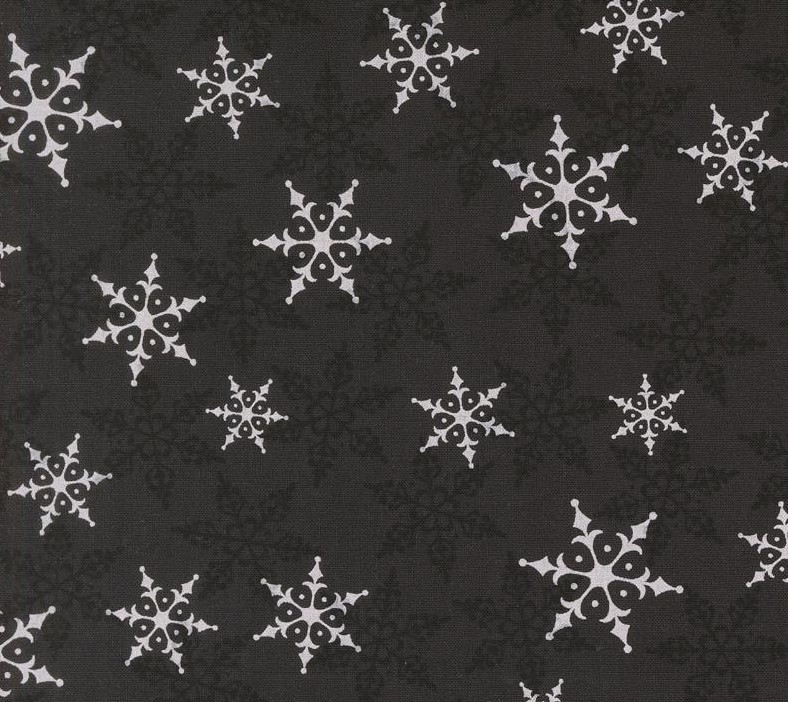 Winter Friends Falling Snow Wide Back Charcoal Black by Deb Strain for Moda Fabrics
