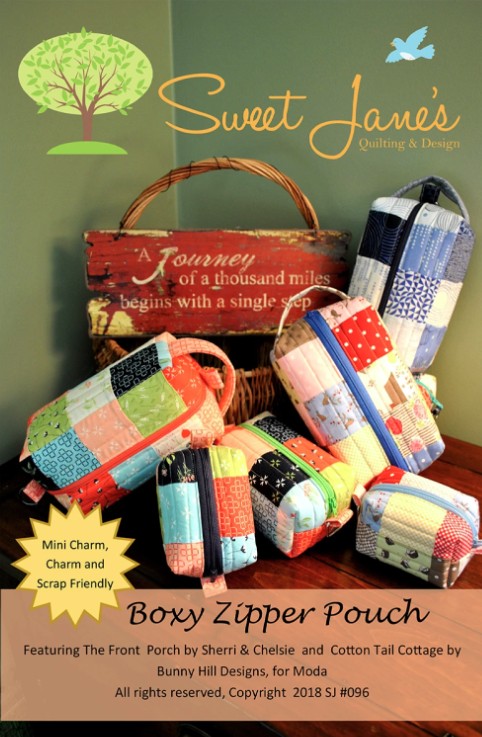 Boxy Zipper Pouch Pattern from Sweet Jane's Quilting & Design