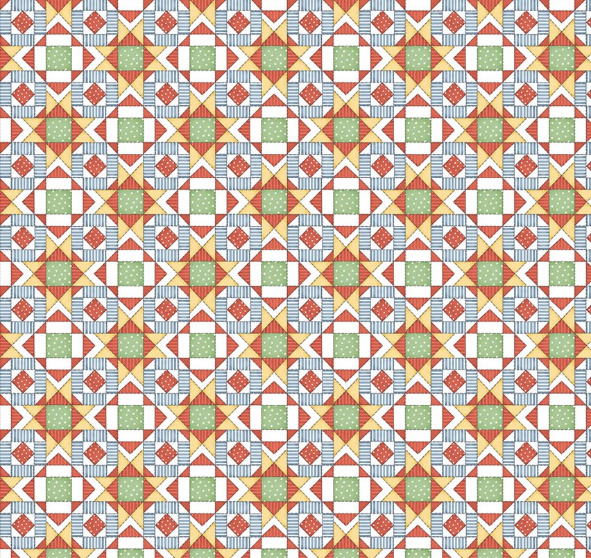 Quack Quack Moo Mini Quilt White by Emily Wenk for Northcott Fabrics