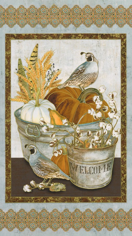 Warm Welcome Bird Panel by Lynnea Washburn for Robert Kaufman