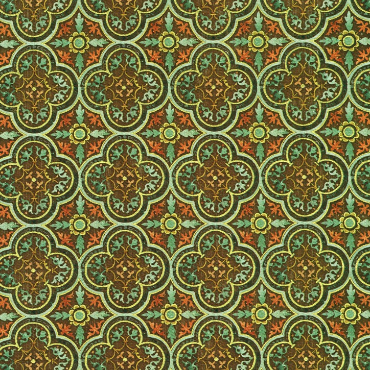 Warm Welcome Tiles Walnut by Lynnea Washburn for Robert Kaufman