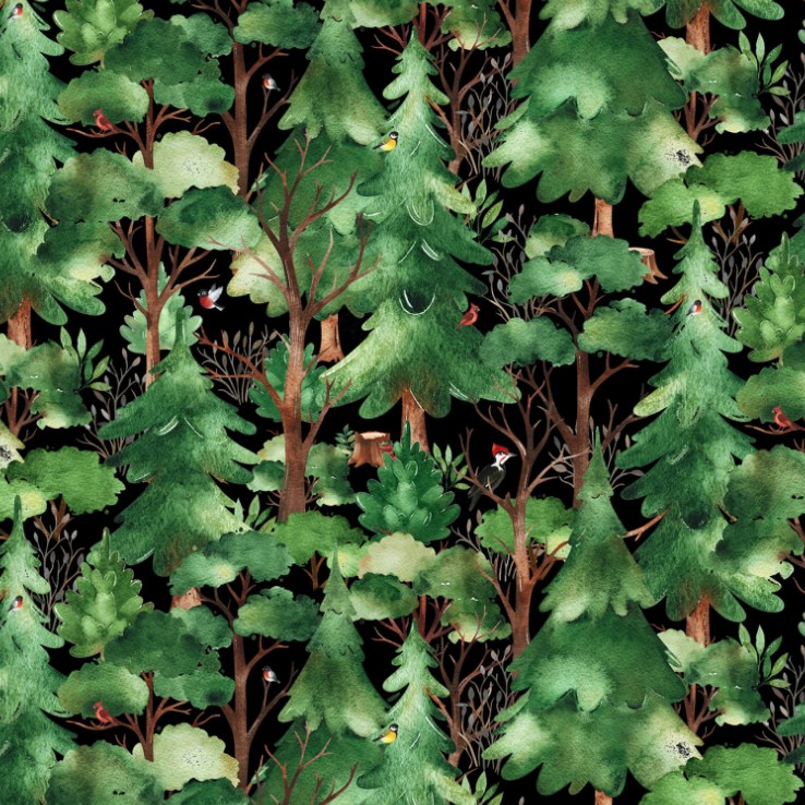 Who Lives in the Woods Woods Black from Elizabeth Studios