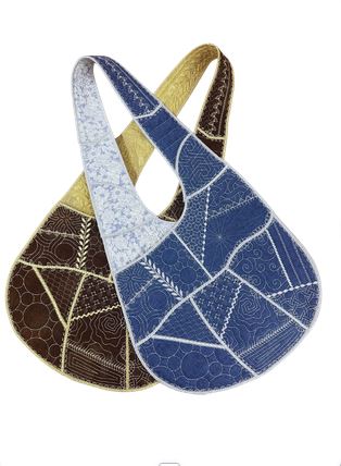 One Strap Hobo Bag Machine Embroidery