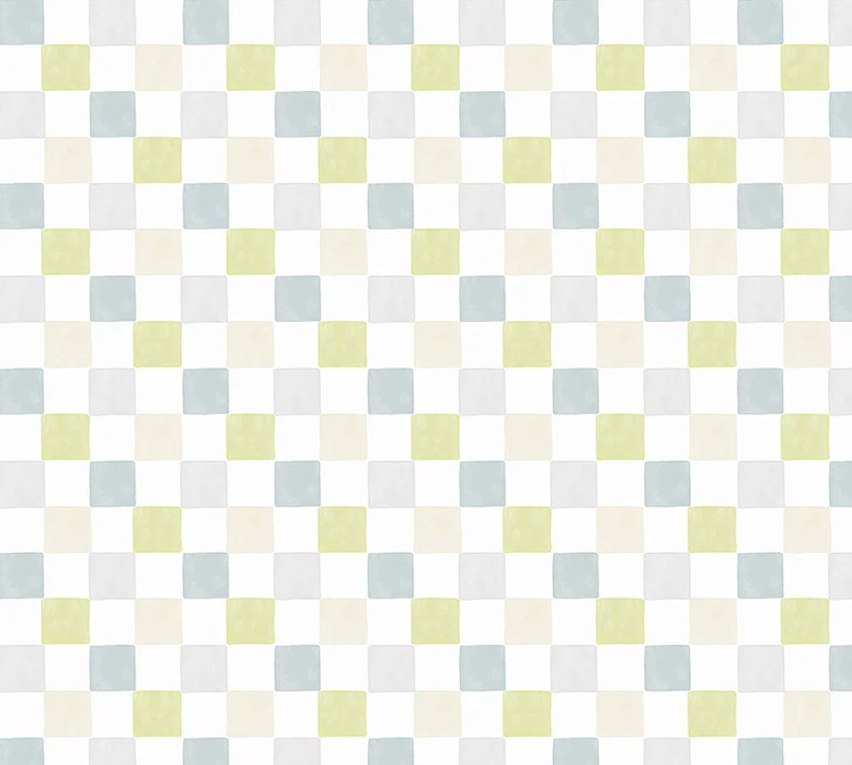 Petal and Purr Checker Sage by Whistler Studios for Windham Fabrics